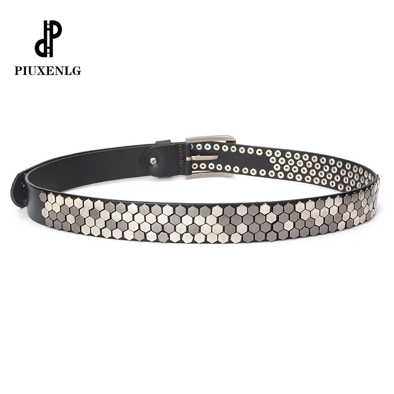 Punk Unisex Belt Genuine Leather Cowboy Metal Pin Buckle Men Belt MaleCowhide Hiphop Rock Rivet Belts for Men Ceinture Black
Punk Unisex Belt Genuine Leather Cowboy Metal Pin Buckle Men Belt MaleCowhide Hiphop Rock Rivet Belts for Men Ceinture Black