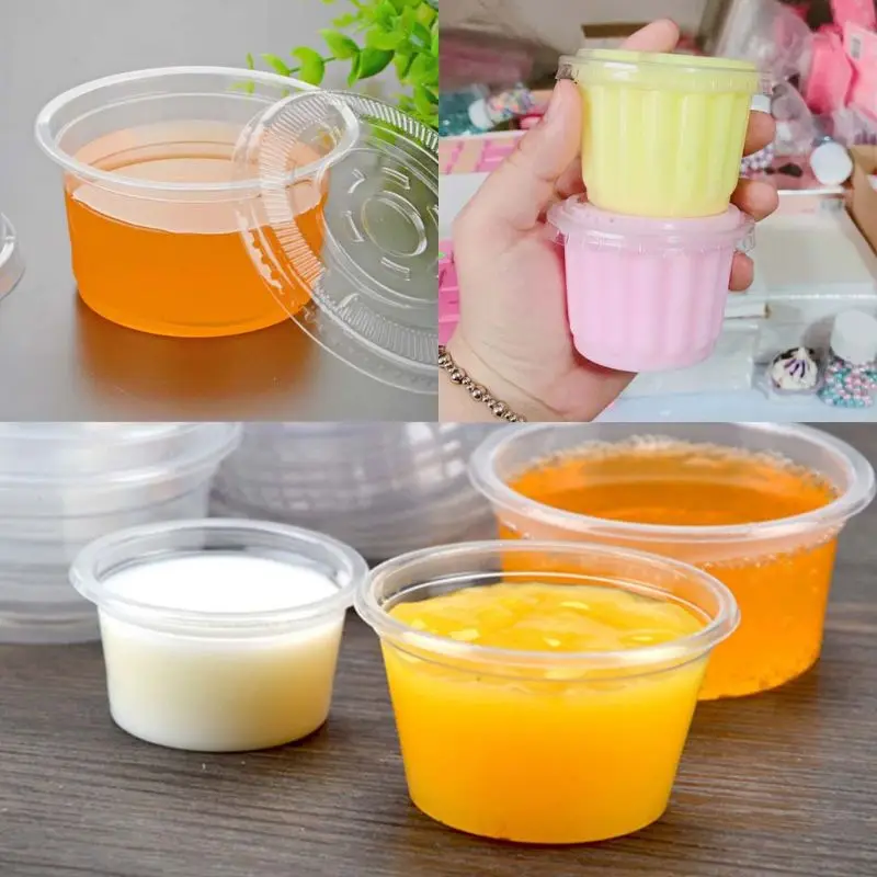 50Pcs Disposable Cups Set Of 60ml/2 oz Sauce Pot Container Jello Shot Cup Slime Storage With Lid For Ketchup
50Pcs Disposable Cups Set Of 60ml/2 oz Sauce Pot Container Jello Shot Cup Slime Storage With Lid For Ketchup
