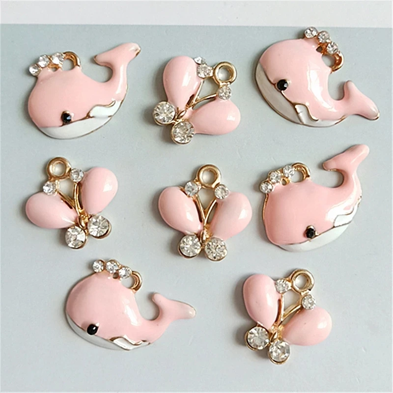 10Pcs/lot Pink Whale Butterfly Alloy Rhinestone Pendant Buttons Diamond Buckles For Christmas Decoration Diy Hair Doll Accessory
10Pcs/lot Pink Whale Butterfly Alloy Rhinestone Pendant Buttons Diamond Buckles For Christmas Decoration Diy Hair Doll Accessory
