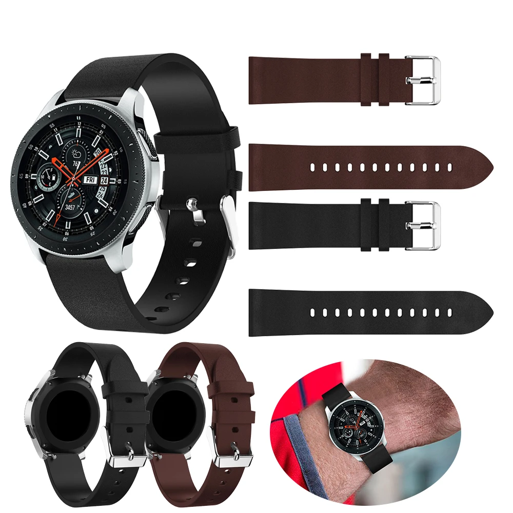22mm High Quality Leather Watch Band Strap for Samsung Gear S3/Galaxy Watch 46mm Replacement Bracelet for Amazfit GTR 47MM Wrist
22mm High Quality Leather Watch Band Strap for Samsung Gear S3/Galaxy Watch 46mm Replacement Bracelet for Amazfit GTR 47MM Wrist