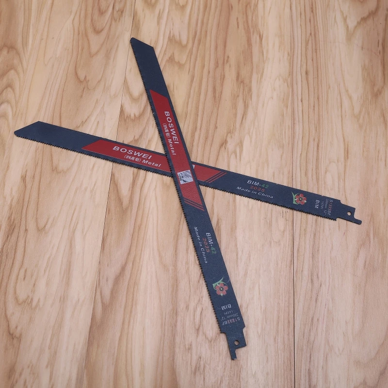2pcs 300mm 14TPI BIM Reciprocating Sabre Saw Blades for Cutting Metal Aluminum Sheets Wood Plastic
2pcs 300mm 14TPI BIM Reciprocating Sabre Saw Blades for Cutting Metal Aluminum Sheets Wood Plastic