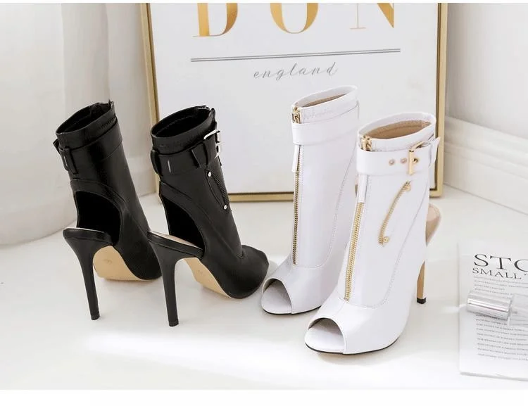 Women Sandals European New Fish Mouth Back Zipper Cool Boots Sexy High Heel Sandals Female
Women Sandals European New Fish Mouth Back Zipper Cool Boots Sexy High Heel Sandals Female