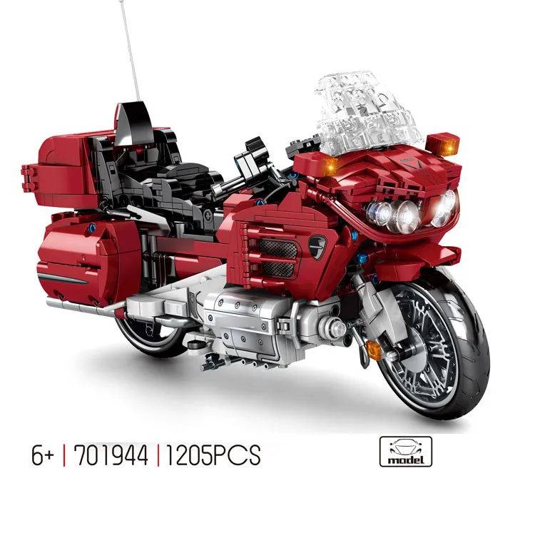 Technical motorcycle building block Honda GOLD WING 1800 motor vehicle Gl1800 model steam assembly brick toy collection for gift
Technical motorcycle building block Honda GOLD WING 1800 motor vehicle Gl1800 model steam assembly brick toy collection for gift