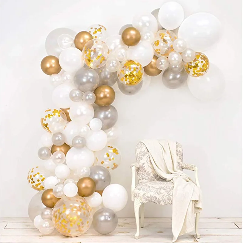 101pcs Balloons Garland arch Kit White Silver Rose Gold for Girl Kids Birthday Baby Shower Bridal Wedding Party Decoration
101pcs Balloons Garland arch Kit White Silver Rose Gold for Girl Kids Birthday Baby Shower Bridal Wedding Party Decoration