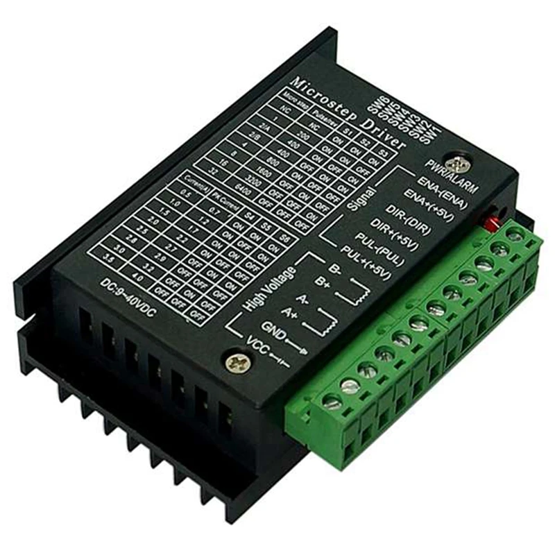 TB6600 Upgraded Version Stepper Motor Driver 32 Subdivision 42/57/86 Stepper Motor Driver CNC Controller 4.0A 42VDC
TB6600 Upgraded Version Stepper Motor Driver 32 Subdivision 42/57/86 Stepper Motor Driver CNC Controller 4.0A 42VDC
