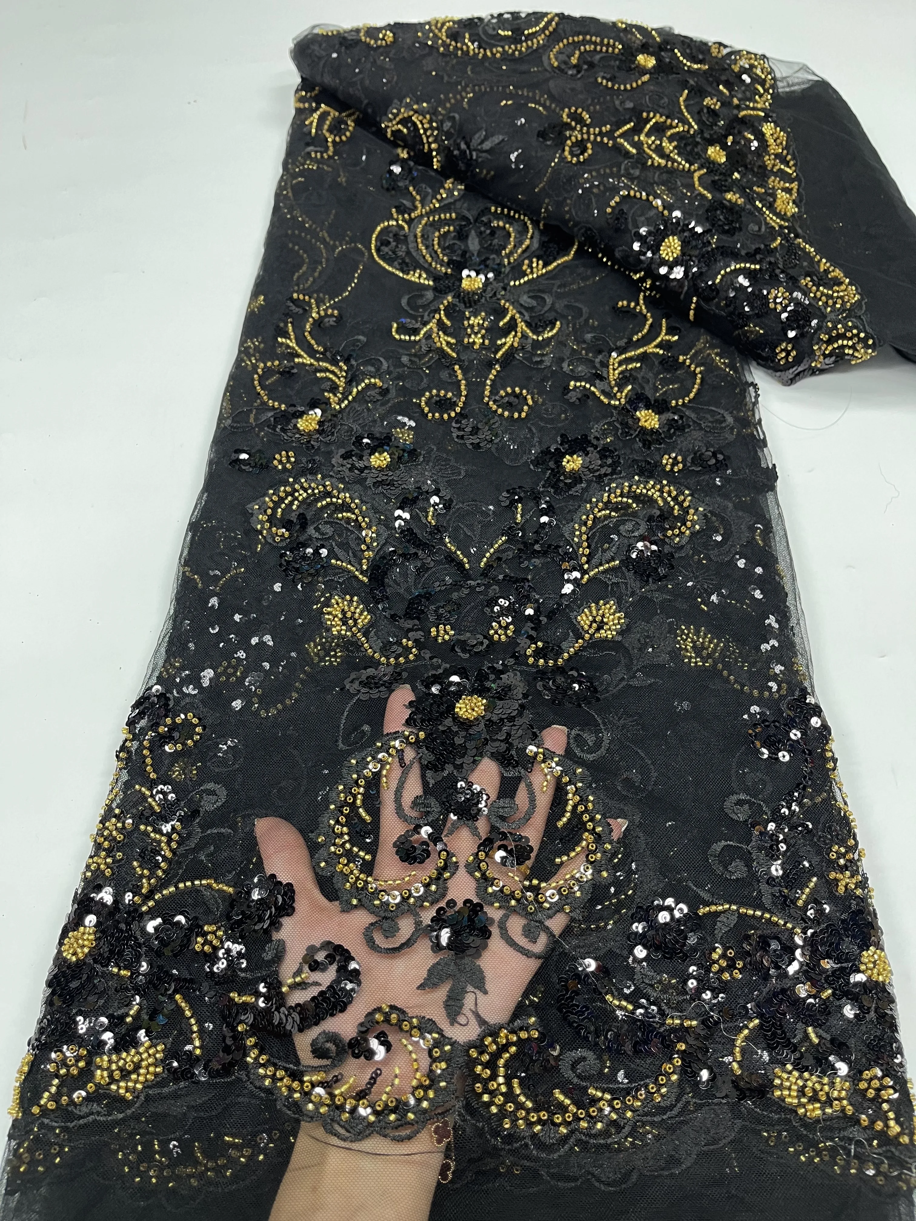 Latest African Beads Lace 2022 High Quality Lace Embroidery Sequins Lace African French Tulle Net Fabric Nigerian Wedding Sewing
Latest African Beads Lace 2022 High Quality Lace Embroidery Sequins Lace African French Tulle Net Fabric Nigerian Wedding Sewing