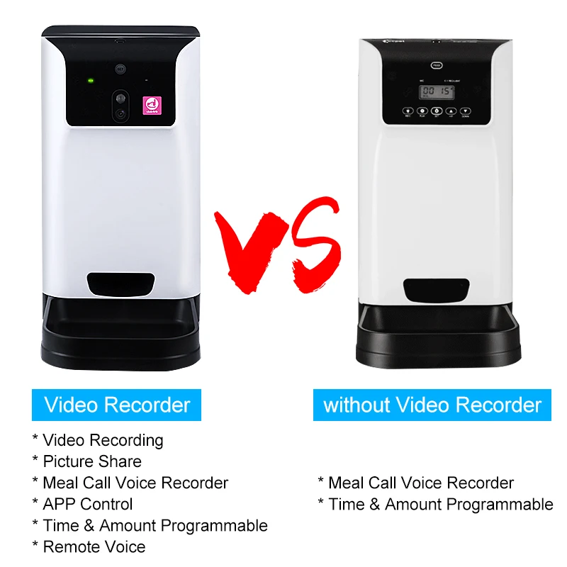 6L Smart Pet Automatic Feeder for Cats Dogs Pet Food Dispenser Bowl Pet Supplies Cat Dog Food Dispenser Video/Button Version
6L Smart Pet Automatic Feeder for Cats Dogs Pet Food Dispenser Bowl Pet Supplies Cat Dog Food Dispenser Video/Button Version