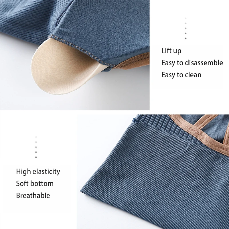 Zipper Crop Tops Brassiere Sport Bra For Woman Sleeveless Female Tank Top Women Camisole Lingerie Cotton Bra Female Underwear
Zipper Crop Tops Brassiere Sport Bra For Woman Sleeveless Female Tank Top Women Camisole Lingerie Cotton Bra Female Underwear