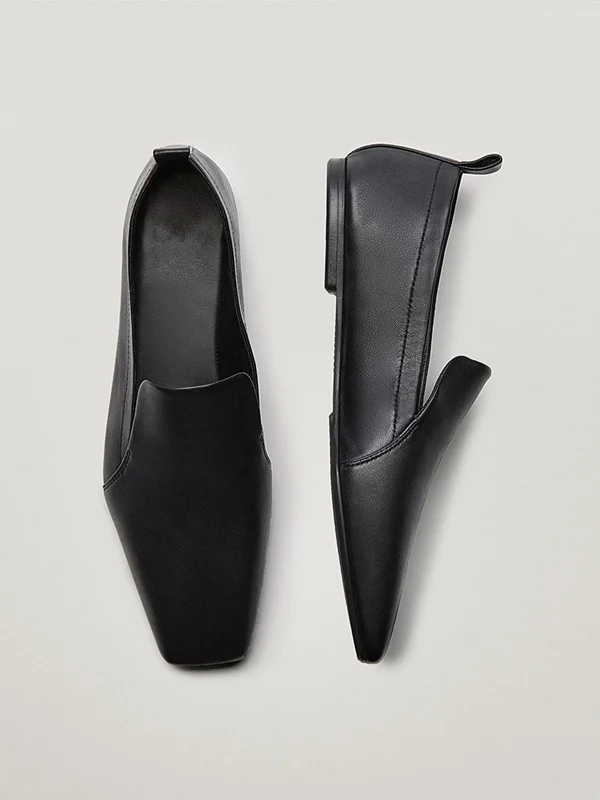 Withered Summer England Vintage Fashion Simple Square Toe Genuine Leather Slip-On Loafers Women Shoes Woman Flat Shoes Women 
Withered Summer England Vintage Fashion Simple Square Toe Genuine Leather Slip-On Loafers Women Shoes Woman Flat Shoes Women