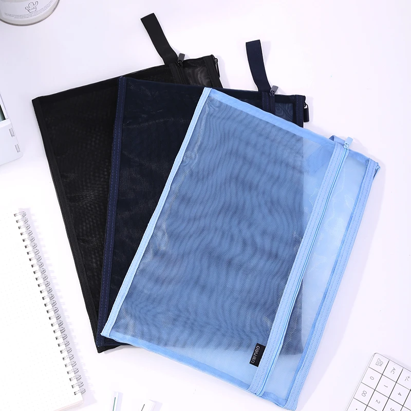 Mesh Zipper Bag A5/A4 Storage Grid flanging bag Envelope Single-Double Student Papers Small Stationery Storage
Mesh Zipper Bag A5/A4 Storage Grid flanging bag Envelope Single-Double Student Papers Small Stationery Storage