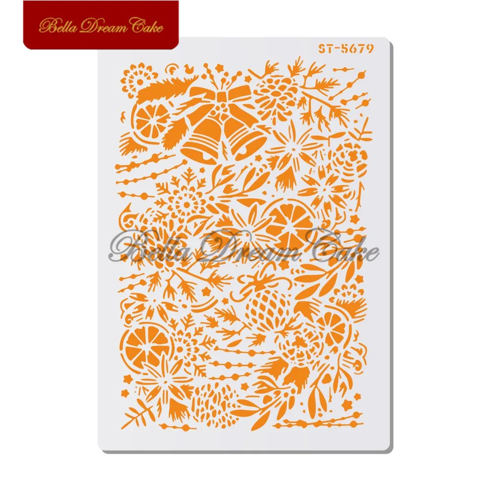 Christmas Bell Snowflake Cake Stencil PET Drawing Stencils DIY Scrapbooking Painting Layering Stencil Template For Home Decor
Christmas Bell Snowflake Cake Stencil PET Drawing Stencils DIY Scrapbooking Painting Layering Stencil Template For Home Decor