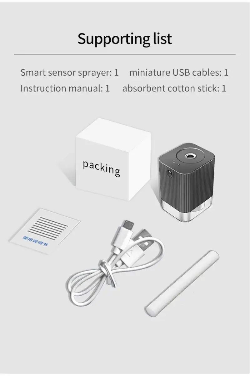 Portable Infrared Alcohol Sprayer Automatic Induction Alcohol Spray Disinfection Sprayer Home Sterilizer Cleaner Soap Dispenser
Portable Infrared Alcohol Sprayer Automatic Induction Alcohol Spray Disinfection Sprayer Home Sterilizer Cleaner Soap Dispenser