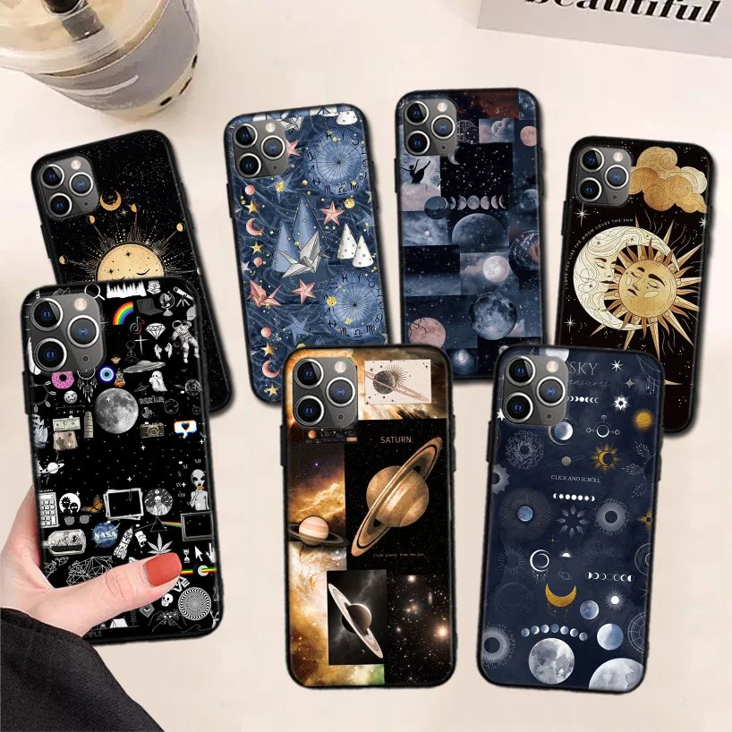 Sun Moon Stars Space Phone Case For iPhone 13 Pro Max 11 12 Pro XS Max XR X 7 8 6 6S Plus 13 Mini SE 2020 Back Cover Coque Funda
Sun Moon Stars Space Phone Case For iPhone 13 Pro Max 11 12 Pro XS Max XR X 7 8 6 6S Plus 13 Mini SE 2020 Back Cover Coque Funda