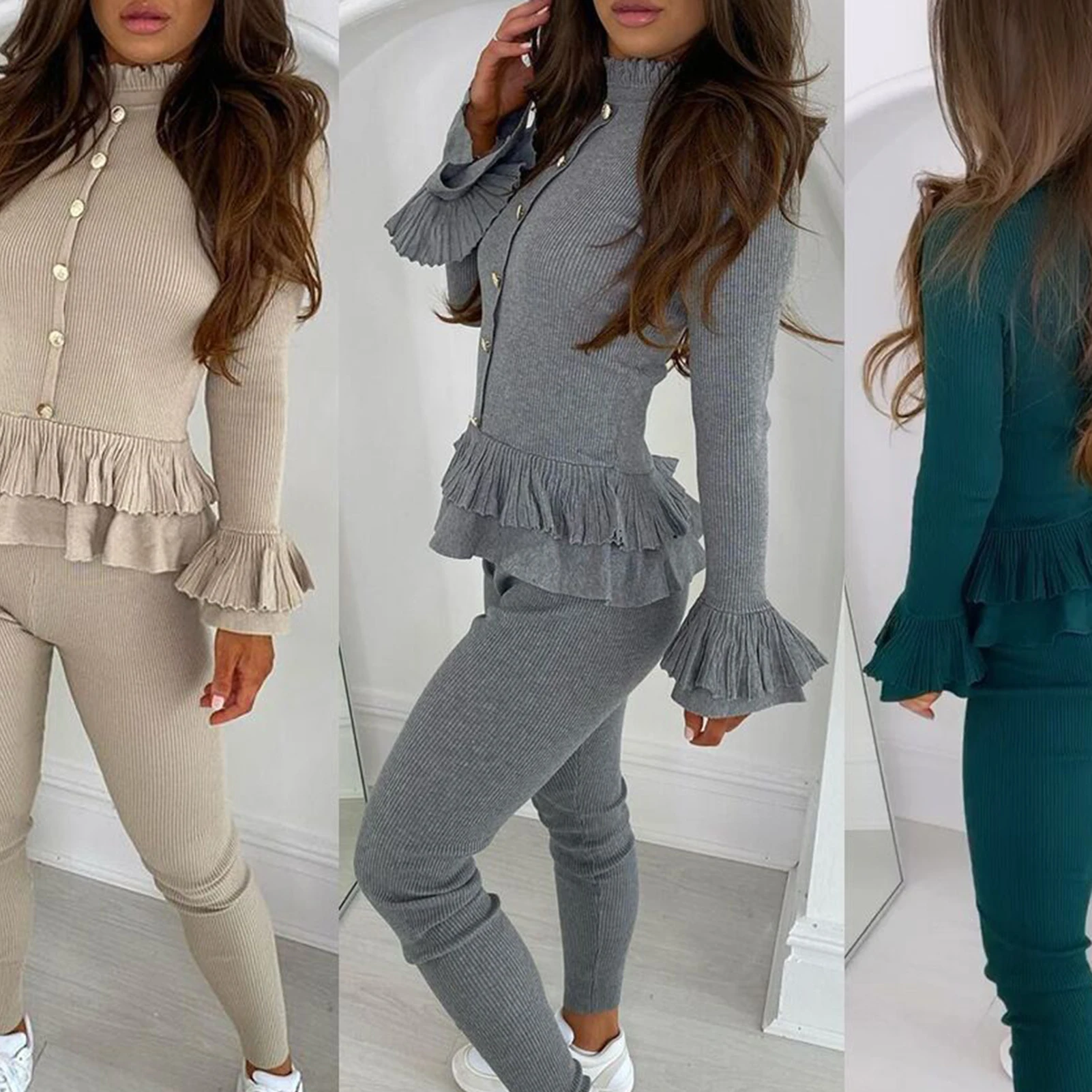 Women Outfits Autumn Chic Long Sleeve Ruffle Buttons Blouse Skinny Pants Set Outfit Suit 2020 Sweatpants Shorts Outfits 2020
Women Outfits Autumn Chic Long Sleeve Ruffle Buttons Blouse Skinny Pants Set Outfit Suit 2020 Sweatpants Shorts Outfits 2020