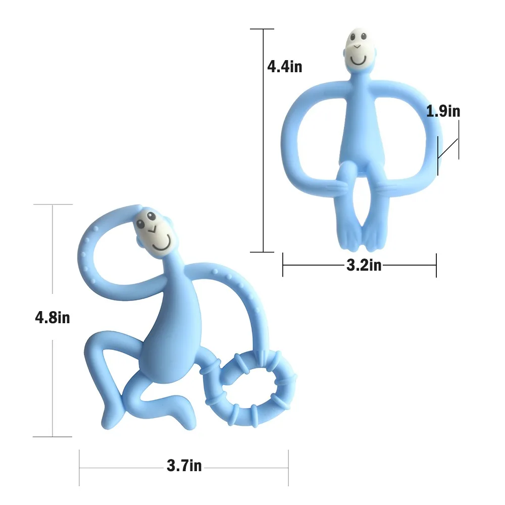 Safe Baby Teether Toys Cartoon Monkey Teething Ring Silicone Chew Dental Care Toothbrush Nursing Baby Shower Gift Gadgets
Safe Baby Teether Toys Cartoon Monkey Teething Ring Silicone Chew Dental Care Toothbrush Nursing Baby Shower Gift Gadgets