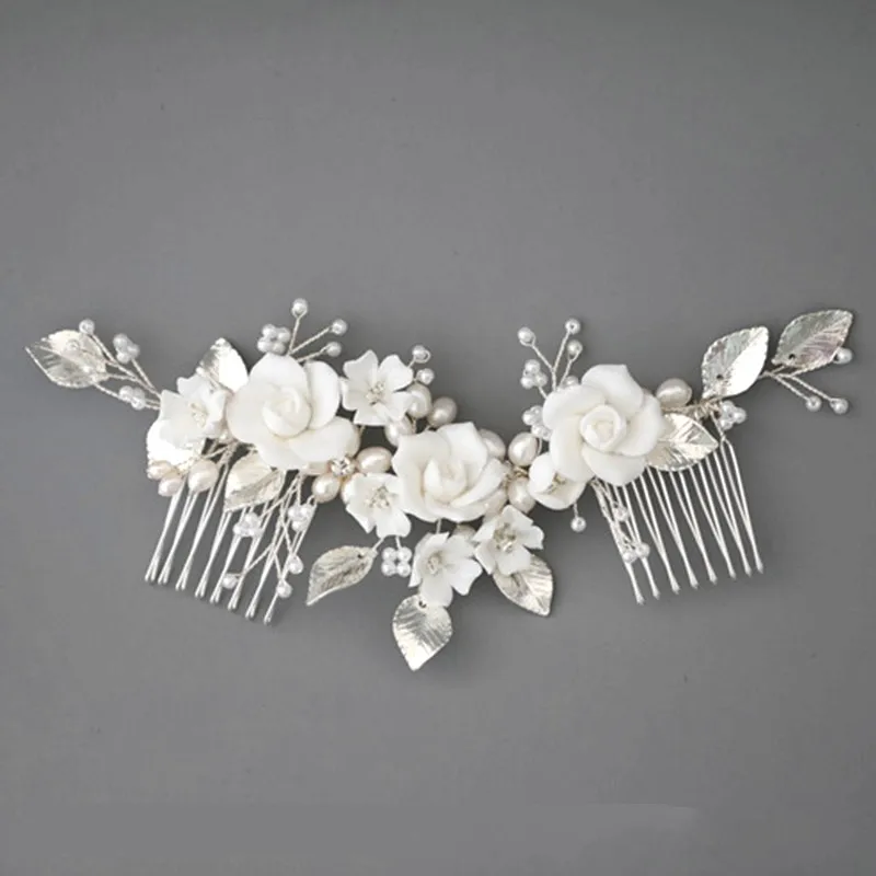 Floralbride Handmade Freshwater Pearls Ceram Flower Bridal Hair Comb Wedding Headdress Hair Accessory Bridesmaids Women Jewelry
Floralbride Handmade Freshwater Pearls Ceram Flower Bridal Hair Comb Wedding Headdress Hair Accessory Bridesmaids Women Jewelry