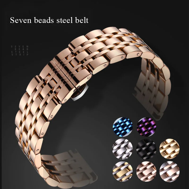 TOP QUALITY 316L Stainless Steel Watch band for Tissot JULIUS Seven Beads Solid Wristwatch bands 10 12 14 16 18 20 22 24 MM
TOP QUALITY 316L Stainless Steel Watch band for Tissot JULIUS Seven Beads Solid Wristwatch bands 10 12 14 16 18 20 22 24 MM