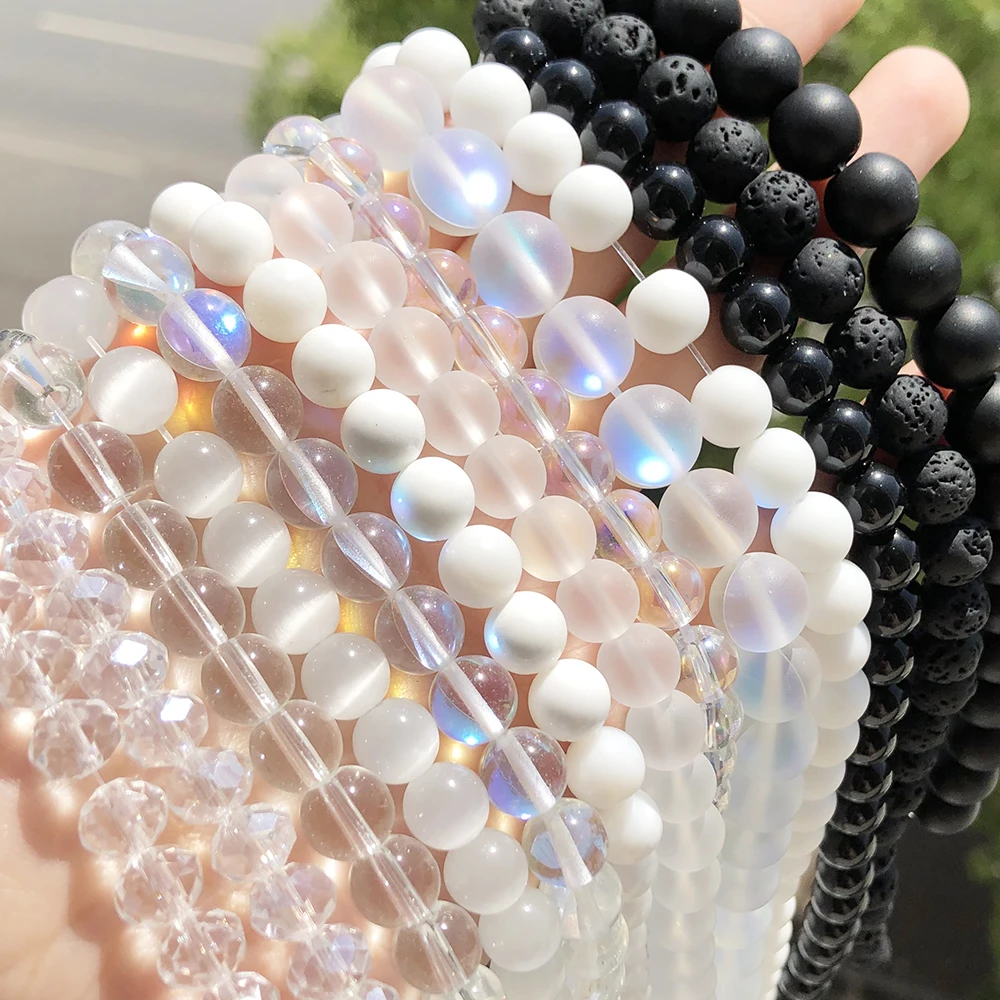 White Black Onyx Agates Beads Glasses Crystal Round Stone Beads for Jewelry Making DIY Necklace Bracelet 15'' 4 6 8 10 12MM
White Black Onyx Agates Beads Glasses Crystal Round Stone Beads for Jewelry Making DIY Necklace Bracelet 15'' 4 6 8 10 12MM