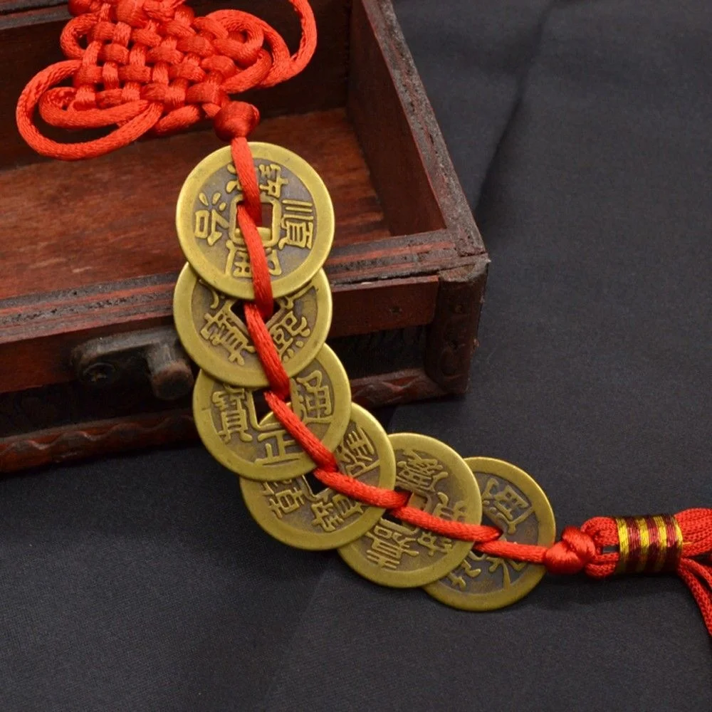 Ancient Coin Set Antique Fortune Money Coin Luck Wealth Success 6 Copper Coins Chinese Knot Red Rope Feng Shui Lucky Home Decor
Ancient Coin Set Antique Fortune Money Coin Luck Wealth Success 6 Copper Coins Chinese Knot Red Rope Feng Shui Lucky Home Decor