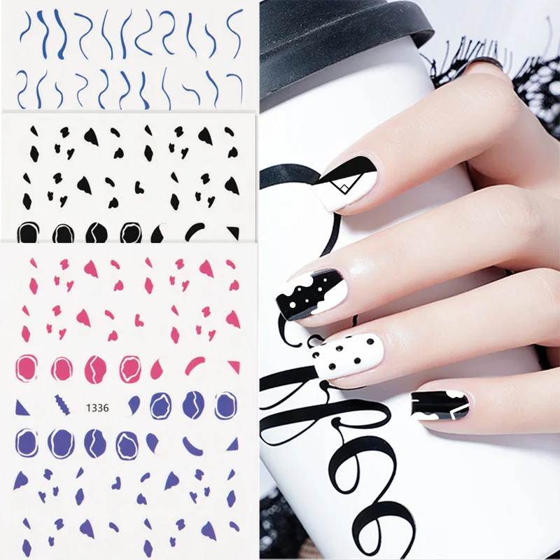 Geometric Nail Art Sticker Round Circle Lines Black Blue White Yellow Graffiti Design Ultra Thin Foil Slider Nail Strips Decals
Geometric Nail Art Sticker Round Circle Lines Black Blue White Yellow Graffiti Design Ultra Thin Foil Slider Nail Strips Decals