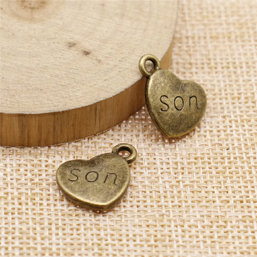 10Pcs 15x18mm Double Sided Son Heart Charms DIY Handmade Craft For Jewelry Making
10Pcs 15x18mm Double Sided Son Heart Charms DIY Handmade Craft For Jewelry Making