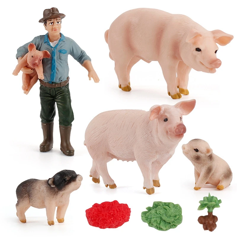 Фигурки животных Barnyard 11 шт., имитация фермы, игрушки для малышей, детская Дошкольная развивающая статуэтка, декоративные комплекты свиней
Фигурки животных Barnyard 11 шт., имитация фермы, игрушки для малышей, детская Дошкольная развивающая статуэтка, декоративные комплекты свиней