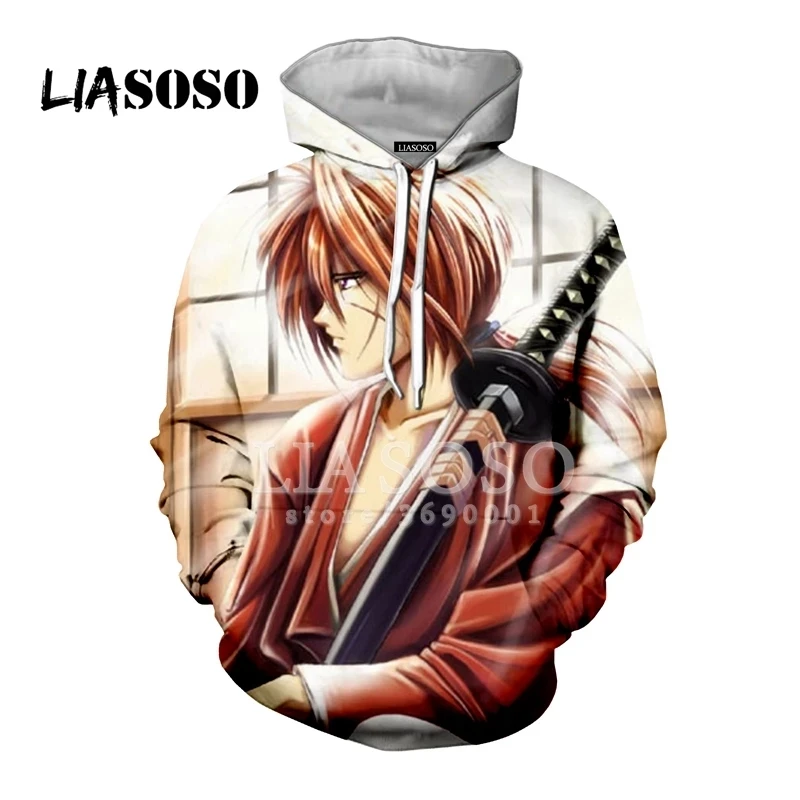 LIASOSO 3D Print Anime Rurouni Kenshin Kenshin Samurai Hooded Hoodies Sweatshirts Pullover Harajuku Streetwear Man Hoodies 
LIASOSO 3D Print Anime Rurouni Kenshin Kenshin Samurai Hooded Hoodies Sweatshirts Pullover Harajuku Streetwear Man Hoodies