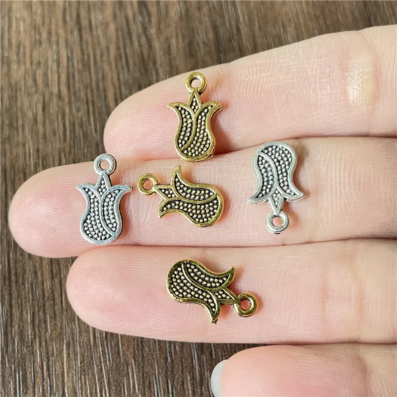 9*14mm Mini Cute Ancient Silver Gold Tulip Small Pendant DIY Beaded Bracelet Necklace Earrings Jewelry Amulet Accessories Find
9*14mm Mini Cute Ancient Silver Gold Tulip Small Pendant DIY Beaded Bracelet Necklace Earrings Jewelry Amulet Accessories Find