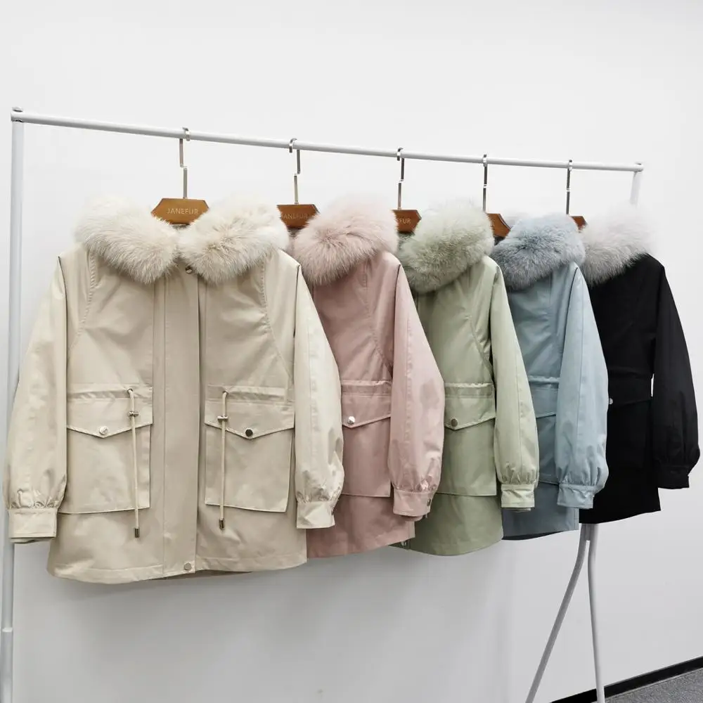 Janefur Parka Jackets With Genuine Fox Fur Hood Women Winter Overcoat High Quality Thick Warm Coat Fashion Lady Outerwear
Janefur Parka Jackets With Genuine Fox Fur Hood Women Winter Overcoat High Quality Thick Warm Coat Fashion Lady Outerwear