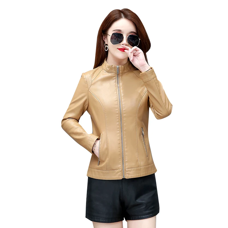 Womens PU Outwear Solid Color Leather Flight Jacket Coat Biker Bomber Warm Casual Zip Up Stand-Up Collar r Autumn Winter
Womens PU Outwear Solid Color Leather Flight Jacket Coat Biker Bomber Warm Casual Zip Up Stand-Up Collar r Autumn Winter