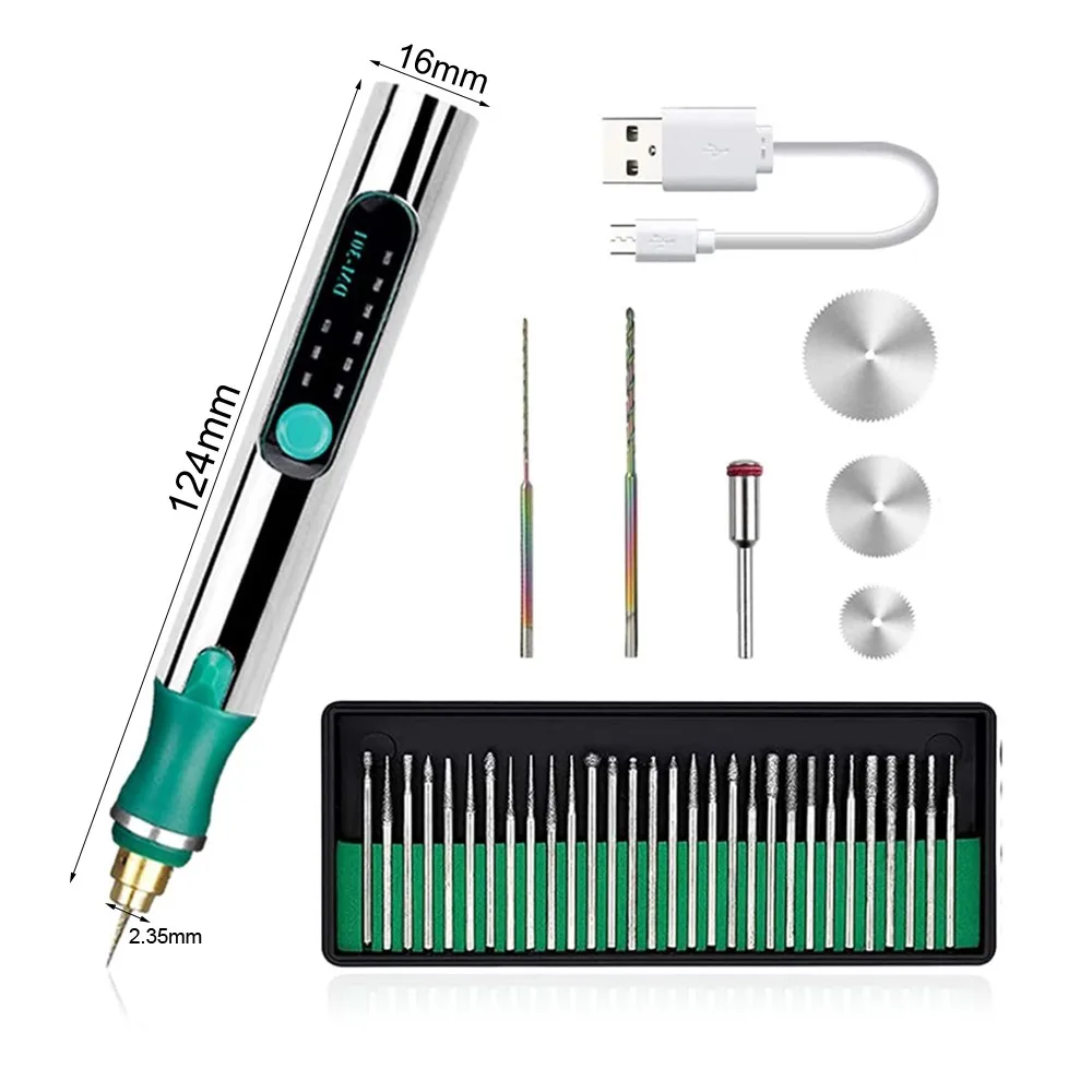 Electric Engraving Pen Kit Mini Cordless Engraver Rechargeable Etching Carve Tool for DIY Jewelry Metal Glass Stone Wood
Electric Engraving Pen Kit Mini Cordless Engraver Rechargeable Etching Carve Tool for DIY Jewelry Metal Glass Stone Wood