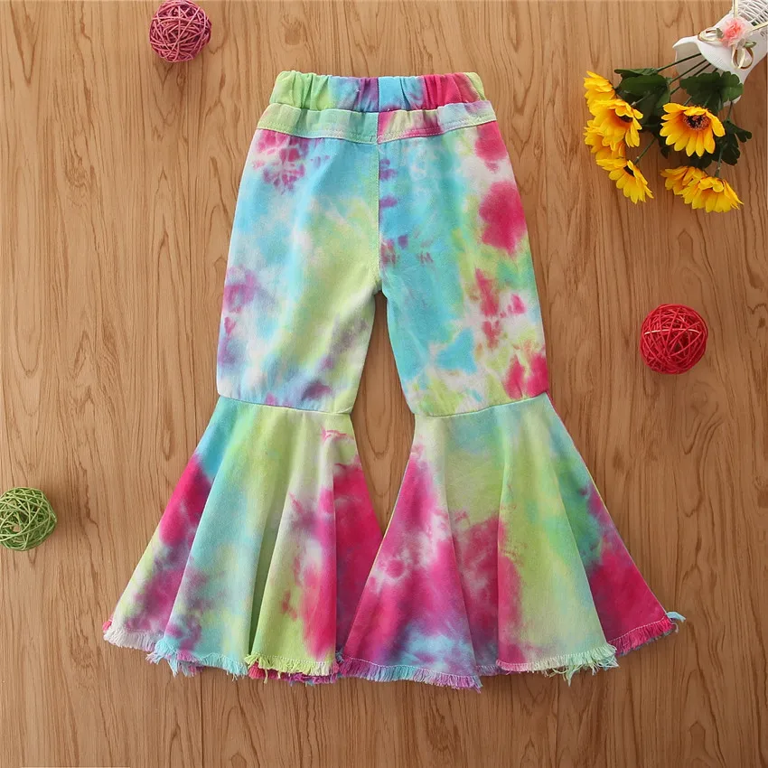 Fashion Kids Baby Girls Pants 2T-7T Flare Pants Tie-Dye Printed Denim Elastic High Waist Hole Trousers Pants
Fashion Kids Baby Girls Pants 2T-7T Flare Pants Tie-Dye Printed Denim Elastic High Waist Hole Trousers Pants