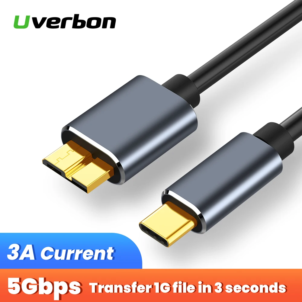 Micro B USB C 3.0 Cable Connector Quick Charging Type-C to USB 3.0 5Gbps External Hard Drive Disk Cable for Hard Drive Computer
Micro B USB C 3.0 Cable Connector Quick Charging Type-C to USB 3.0 5Gbps External Hard Drive Disk Cable for Hard Drive Computer