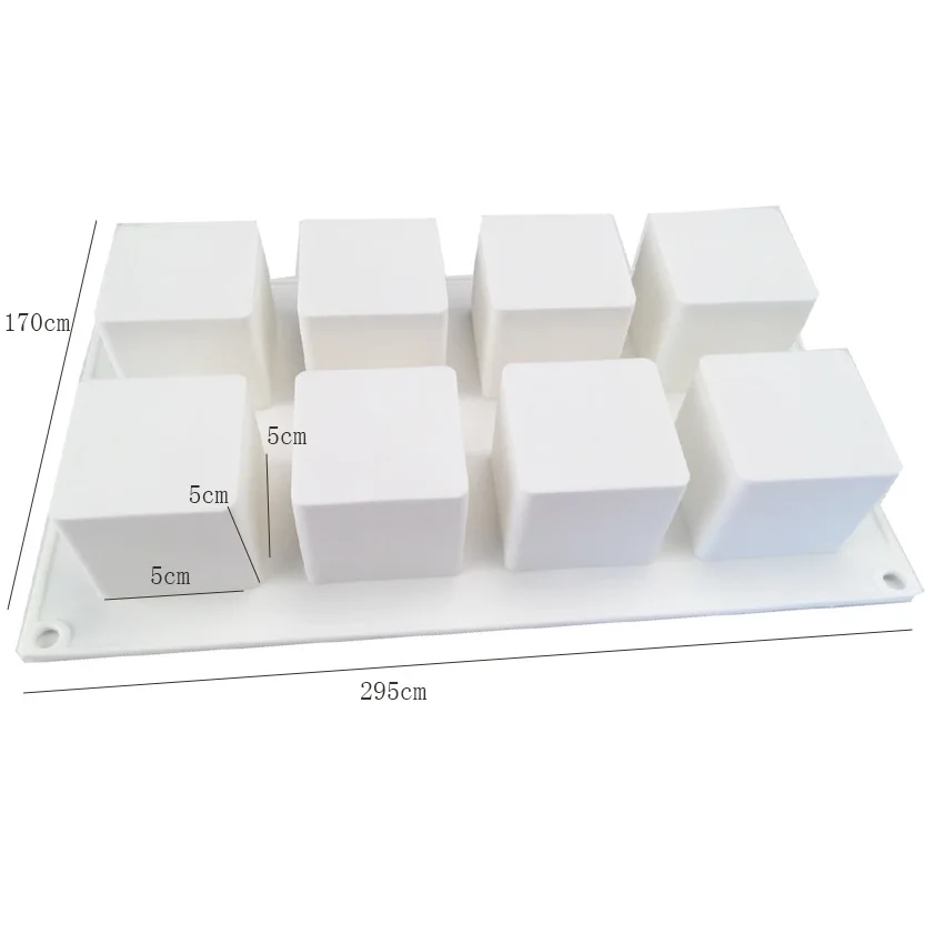 8 Holes Pastry Jelly Cupcakes Mousse 3D Small Square Shape Non-stick Silicone Mold for DIY Ice Cream Chocolate Utensil 
8 Holes Pastry Jelly Cupcakes Mousse 3D Small Square Shape Non-stick Silicone Mold for DIY Ice Cream Chocolate Utensil