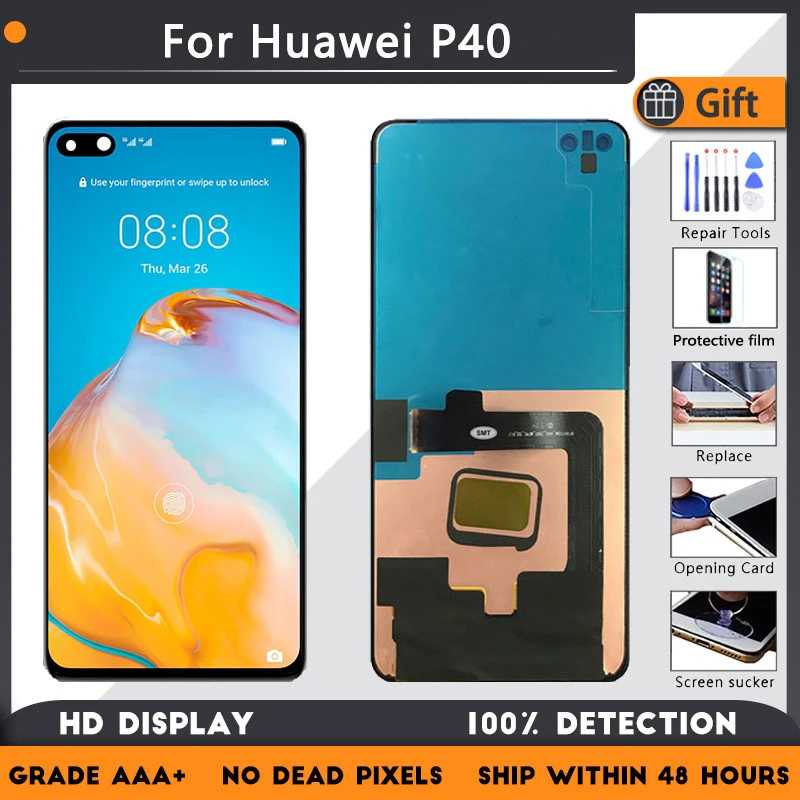 6.1" P40 LCD Display with Frame for Huawei P40 ANA-AN00 ANA-TN00 ANA-NX9 ANA-LX4 LCD Touch Screen Digitizer Assembly + Free Tool
6.1" P40 LCD Display with Frame for Huawei P40 ANA-AN00 ANA-TN00 ANA-NX9 ANA-LX4 LCD Touch Screen Digitizer Assembly + Free Tool