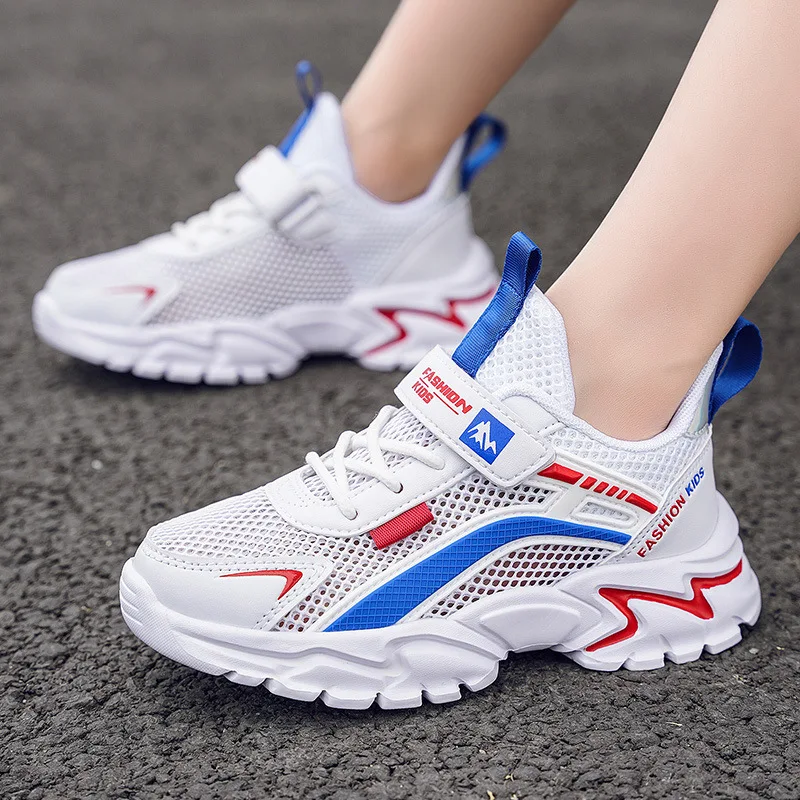 

new style single-sided mesh breathable children's sports shoes children primary school students soft-soled casual running shoes