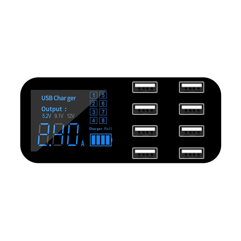 40W Quick Charge Car Charger 8 USB Output Ports With Smart LED Display Charging Station Adapter For Xiaomi Huawei Iphone
40W Quick Charge Car Charger 8 USB Output Ports With Smart LED Display Charging Station Adapter For Xiaomi Huawei Iphone