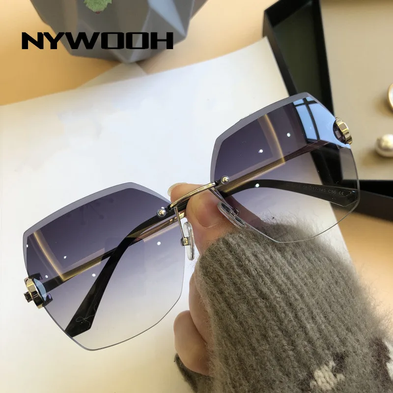 NYWOOH Oversized Gradient Sunglasses 2021 Women Luxury Brand Rimless Lady Sun Glasses Fashion Diamond Cutting Ocean Lens UV400
NYWOOH Oversized Gradient Sunglasses 2021 Women Luxury Brand Rimless Lady Sun Glasses Fashion Diamond Cutting Ocean Lens UV400