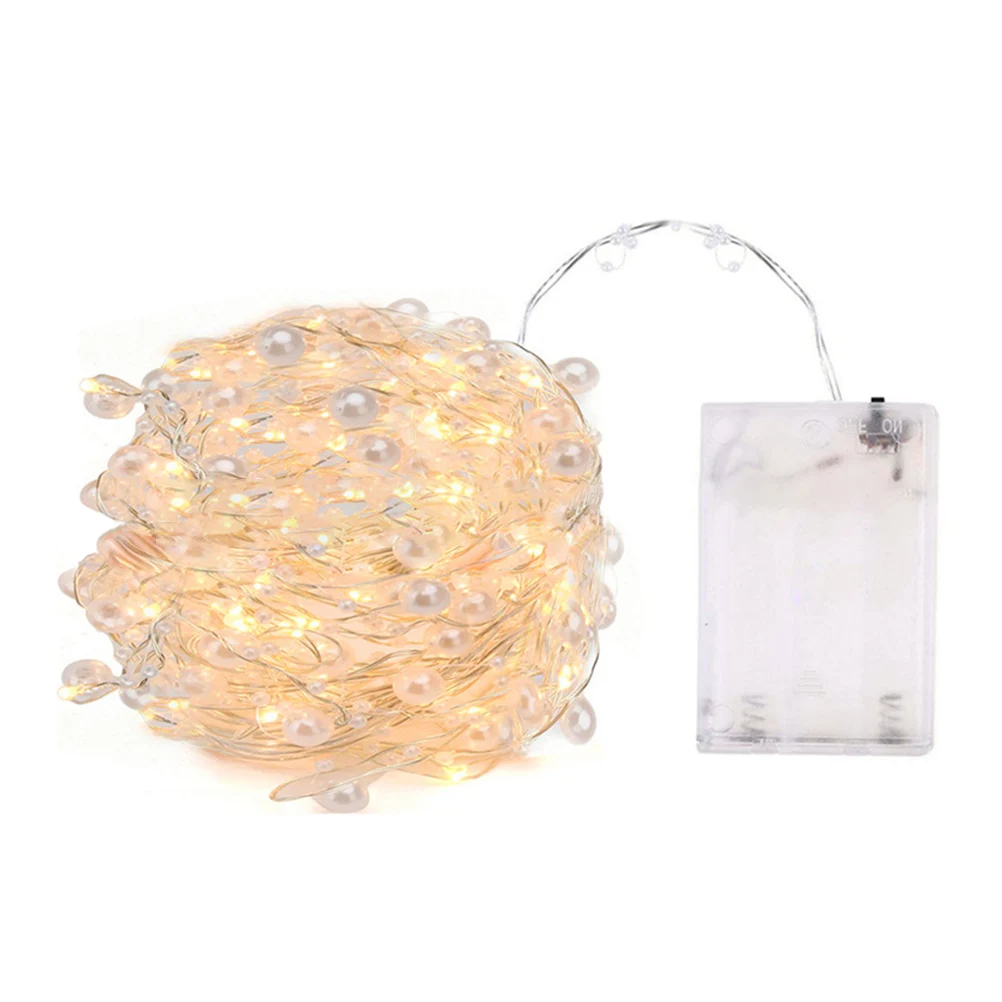 Artificial Pearl Beads String Lights Led Pearl Wire Copper String Light Wedding Garland Fairy Lights Xmas Valentine Decoration
Artificial Pearl Beads String Lights Led Pearl Wire Copper String Light Wedding Garland Fairy Lights Xmas Valentine Decoration