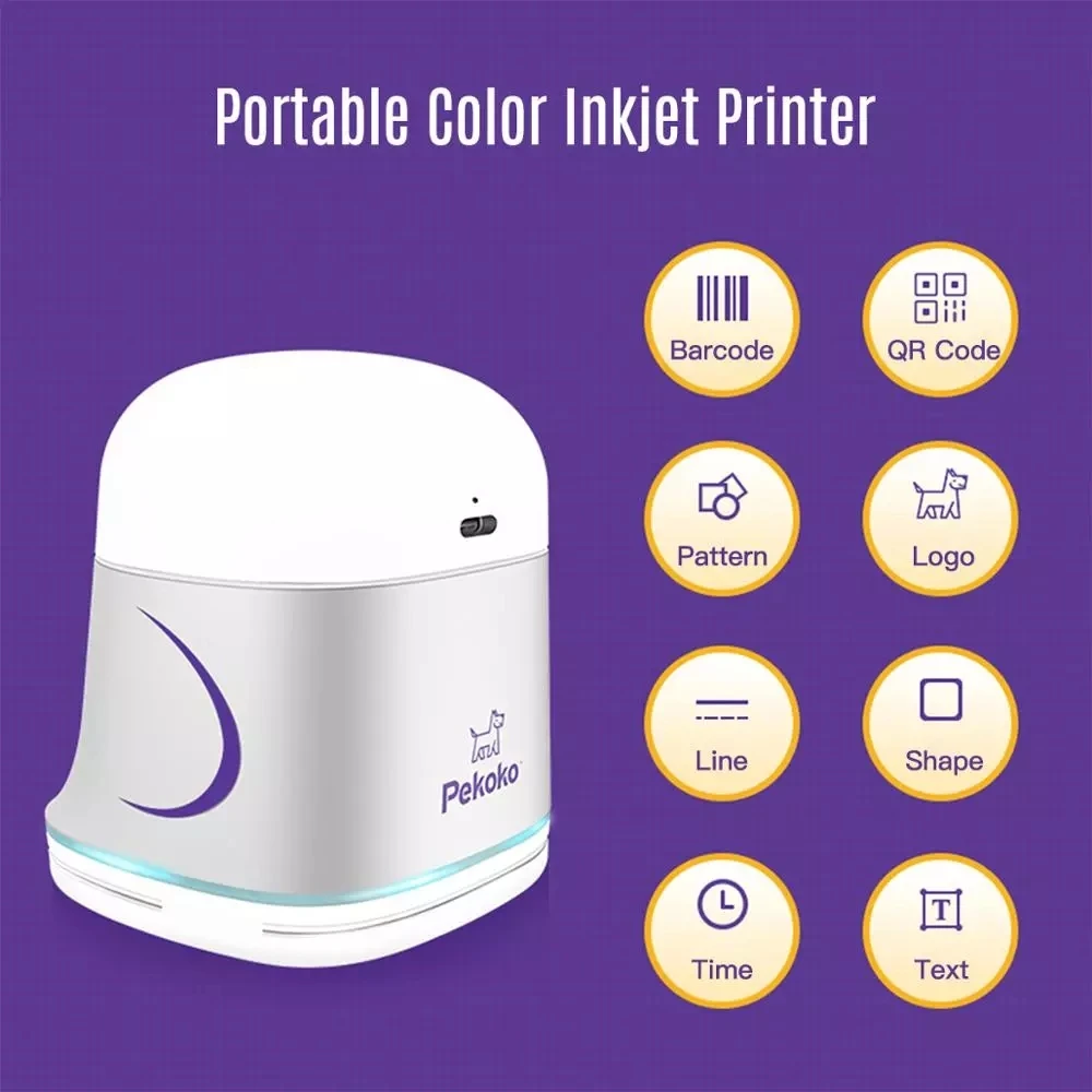 Портативный струйный принтер Цветной Ручной термопринтер