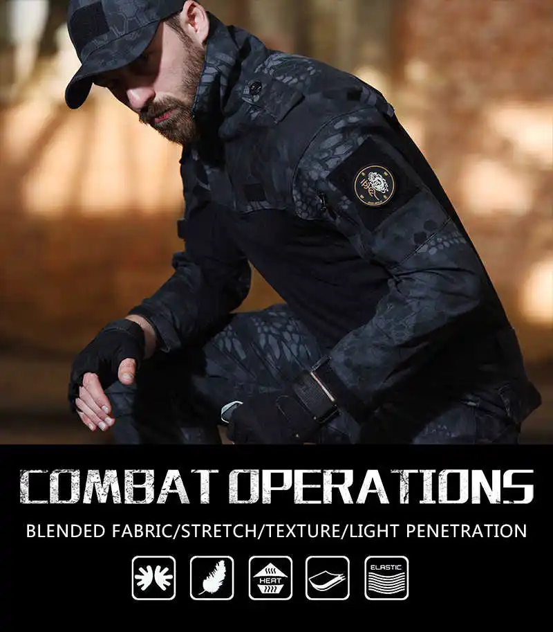 Han Wild New Mens Camouflage Tactical Military Clothing Combat Shirt Assault Long Sleeve Tight t Shirt Army Costume
Han Wild New Mens Camouflage Tactical Military Clothing Combat Shirt Assault Long Sleeve Tight t Shirt Army Costume