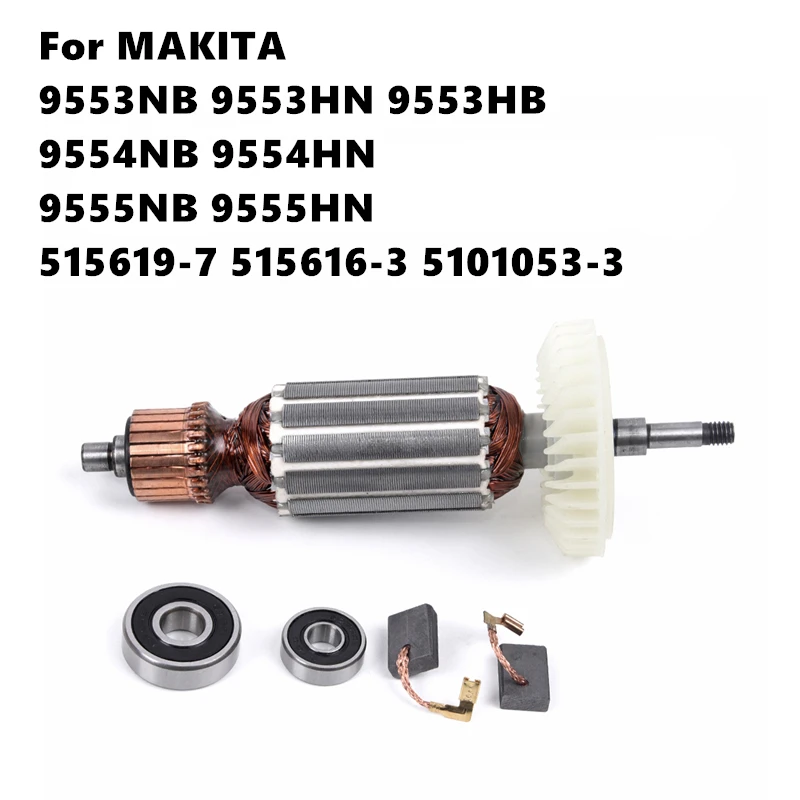 Armature Rotor AC220-240V Rotary Motors Accessories Armature Rotor Anchor Kit For MAKITA 9553HN 9554NB 9555HN Power Tools
Armature Rotor AC220-240V Rotary Motors Accessories Armature Rotor Anchor Kit For MAKITA 9553HN 9554NB 9555HN Power Tools