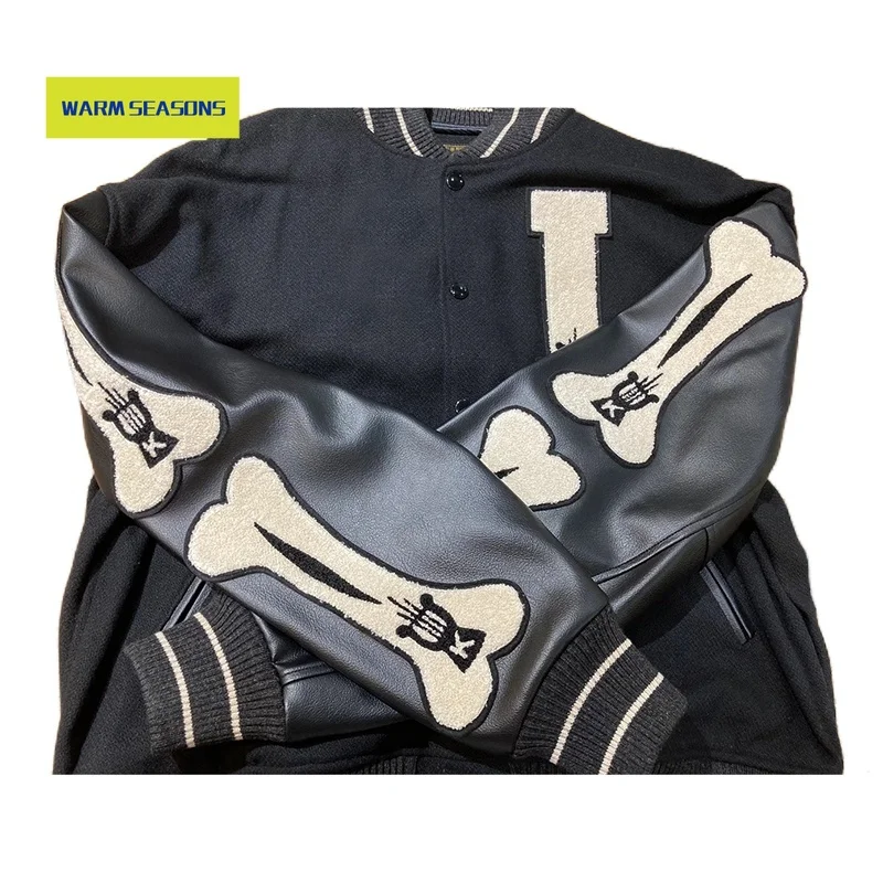 Kapital Kountry Varsity Baseball Jacket Men Women 1:1 Best Quality Coat Skin Sleeve Stitching Embroidery bone Jackets
Kapital Kountry Varsity Baseball Jacket Men Women 1:1 Best Quality Coat Skin Sleeve Stitching Embroidery bone Jackets