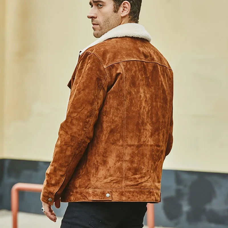 Brand Genuine Leather Pigskin Jacket Men Fashion Street Lambswool Warm Outwear American Style High Quality Biker Coat XS-3XL
Brand Genuine Leather Pigskin Jacket Men Fashion Street Lambswool Warm Outwear American Style High Quality Biker Coat XS-3XL
