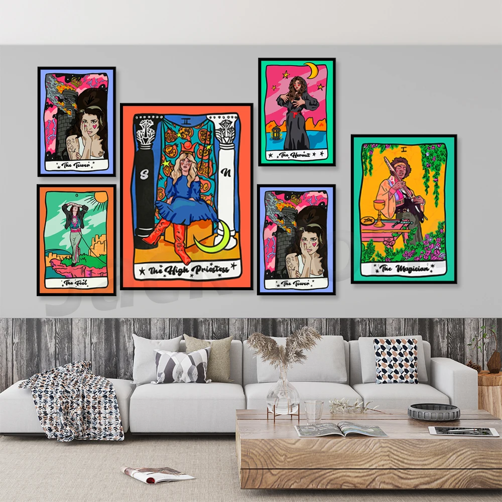 Tarot poster classic retro poster star prints retro wall art canvas painting room home decoration painting
Tarot poster classic retro poster star prints retro wall art canvas painting room home decoration painting