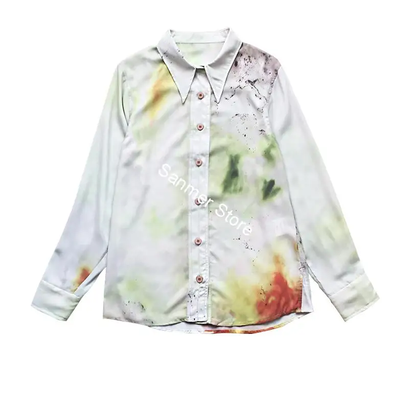 Women Long-sleeved Shirt Turn-down Collar Printing Casual Single Breasted Blouse &Top
Women Long-sleeved Shirt Turn-down Collar Printing Casual Single Breasted Blouse &Top