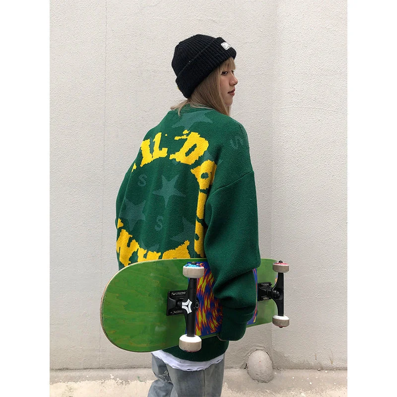 Letter Circle Knitted Sweater Men's And Women's Loose Pullover Streetwear 2021 Winter New Hip Hop Casual Coat Fashion
Letter Circle Knitted Sweater Men's And Women's Loose Pullover Streetwear 2021 Winter New Hip Hop Casual Coat Fashion