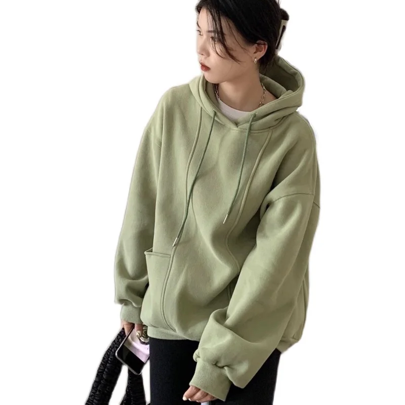 women fleece hoodie sweatshirts winter fashion 2020 oversize ladies pullovers warm pocket hooded jacket