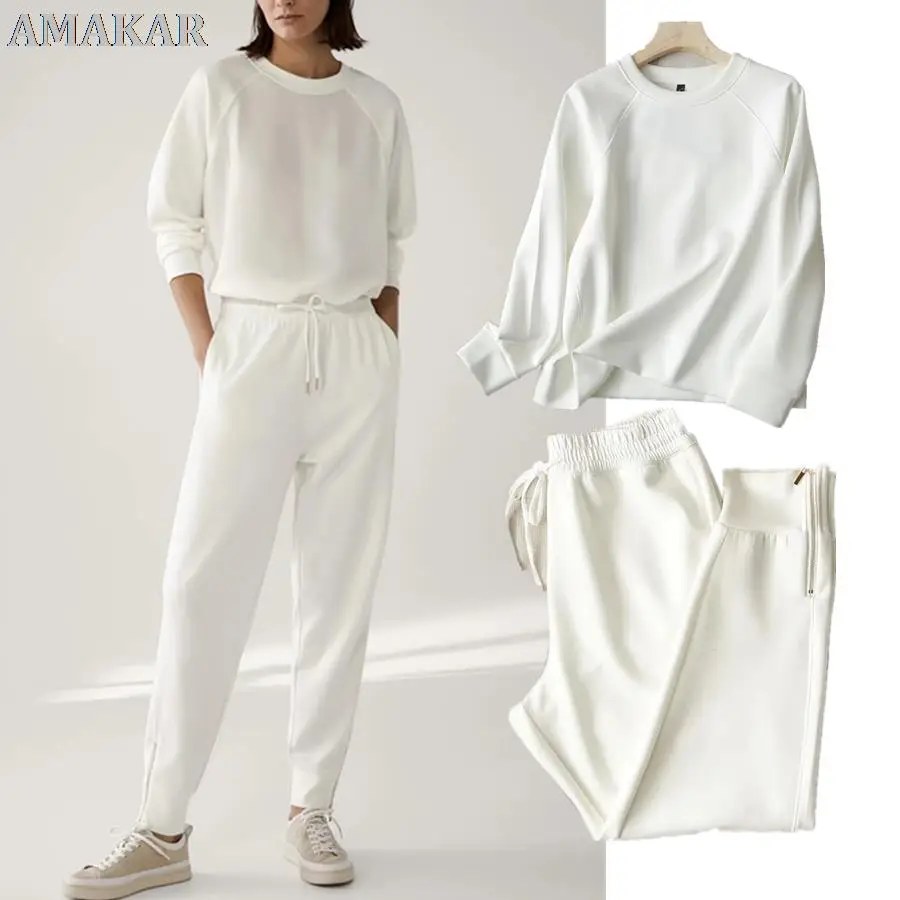 Withered England Simple Fashion O-neck Loose Winter Hoodies Women Sweatshirt Pullovers Tops Harem Jogger Pants 2 pieces sets.
Withered England Simple Fashion O-neck Loose Winter Hoodies Women Sweatshirt Pullovers Tops Harem Jogger Pants 2 pieces sets.