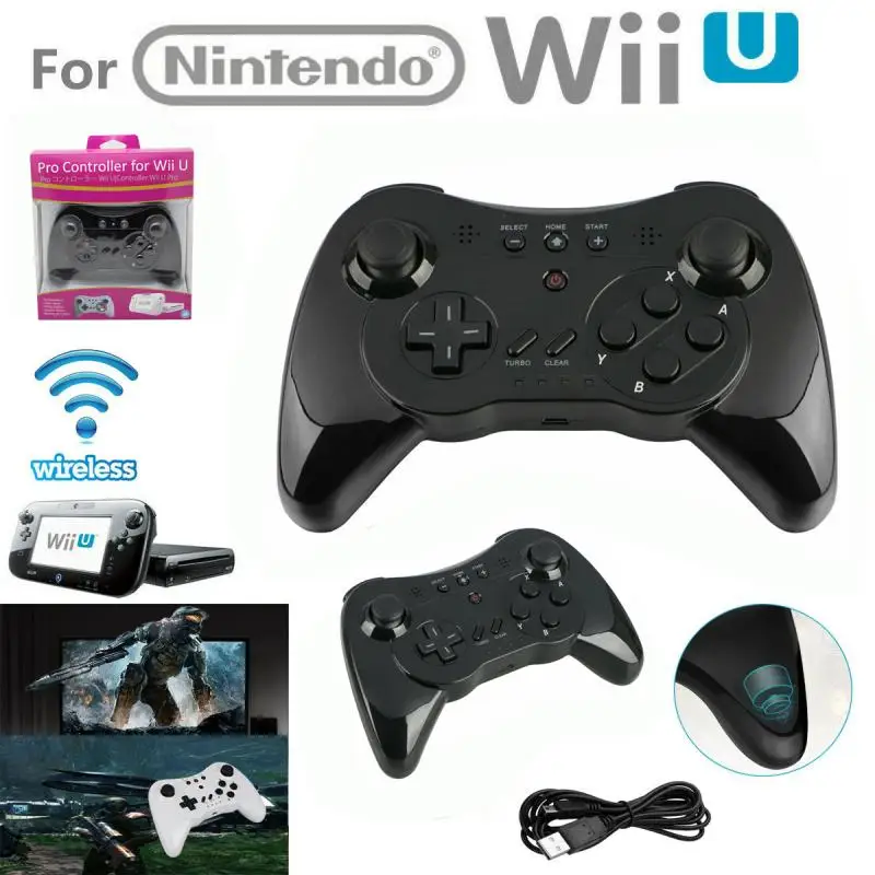 Wireless Classic Pro Controller Joystick Gamepad for Nintend Wii U Pro with USB Cable Wireless Remote Controller for Wii U
Wireless Classic Pro Controller Joystick Gamepad for Nintend Wii U Pro with USB Cable Wireless Remote Controller for Wii U